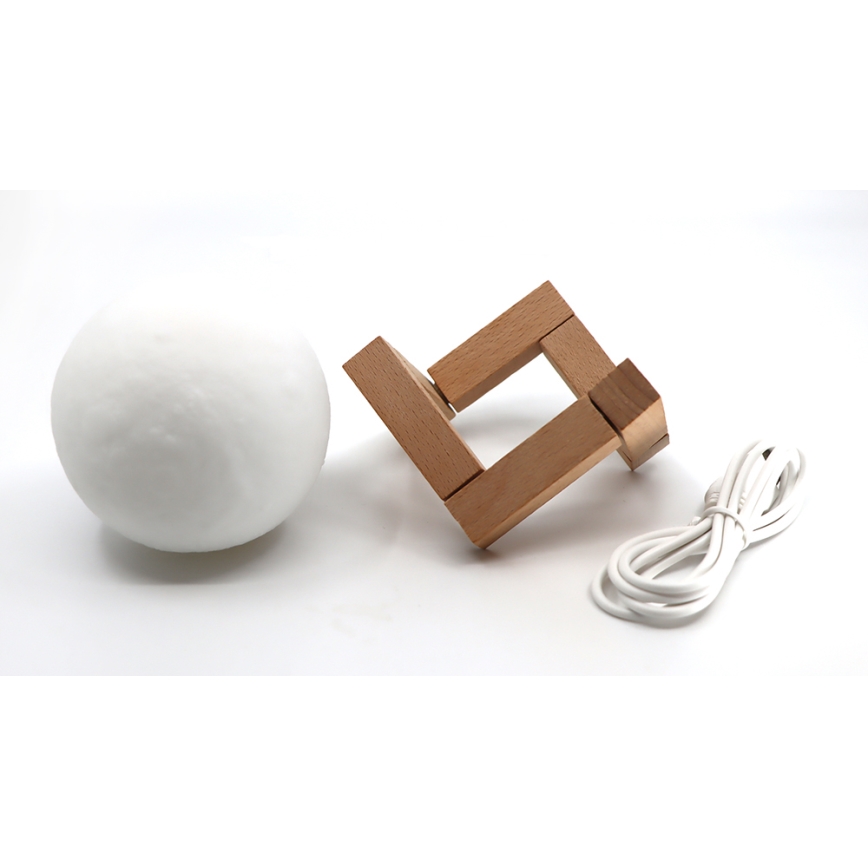LED Zatemnitvena okrasna svetilka MOON LED/1W/5V 300mAh