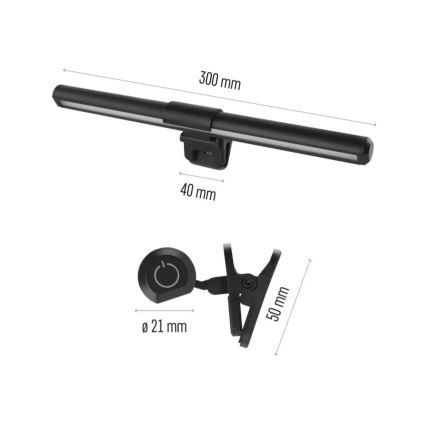 LED Zatemnitvena osvetlitev monitorja na dotik LED/5,6W/5V 30 cm CRI 95