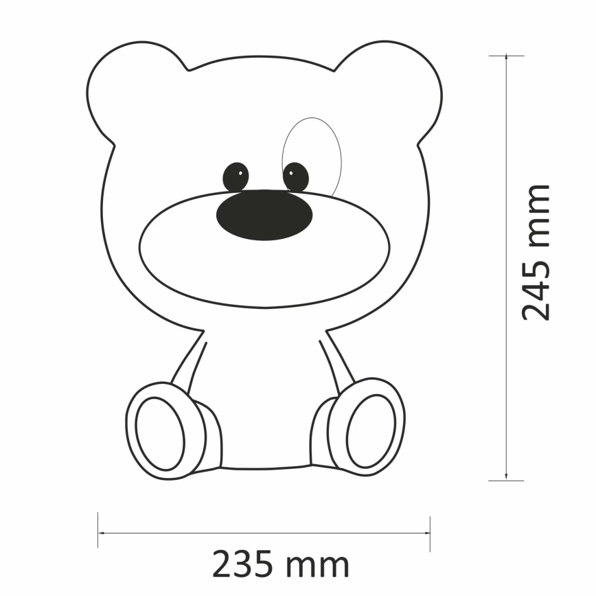 LED Zatemnitvena otroška nočna lučka BIBI 2,5W/230V