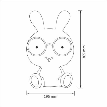 LED Zatemnitvena otroška nočna lučka LED/2,5W kunec modra