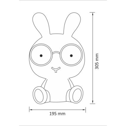 LED Zatemnitvena otroška nočna lučka LED/2,5W kunec roza