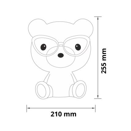 LED Zatemnitvena otroška nočna lučka LED/2,5W miš modra