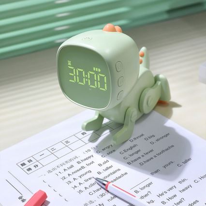 LED RGBW Zatemnitvena otroška nočna mala svetilka z budilko ROBOT LED/1W/5V 1200 mAh
