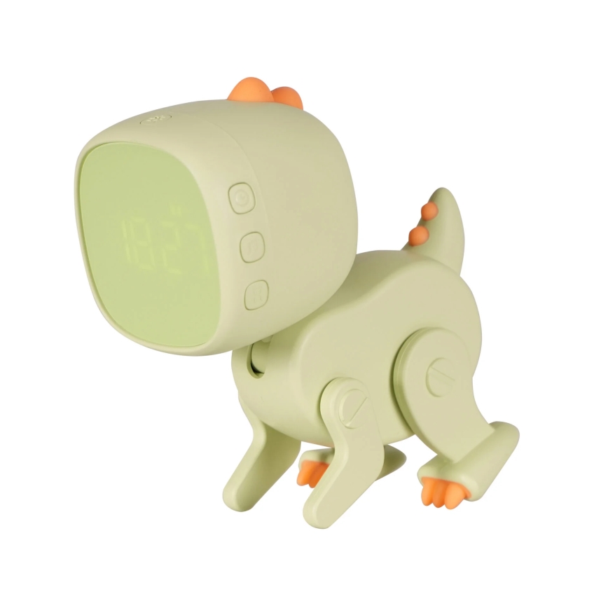 LED RGBW Zatemnitvena otroška nočna mala svetilka z budilko ROBOT LED/1W/5V 1200 mAh