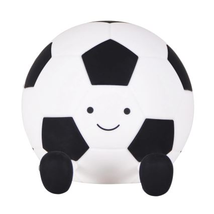 LED Zatemnitvena otroška svetilka na dotik FOOTBALL LED/2W/5V USB 1200 mAh bela/črna