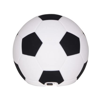LED Zatemnitvena otroška svetilka na dotik FOOTBALL LED/2W/5V USB 1200 mAh bela/črna