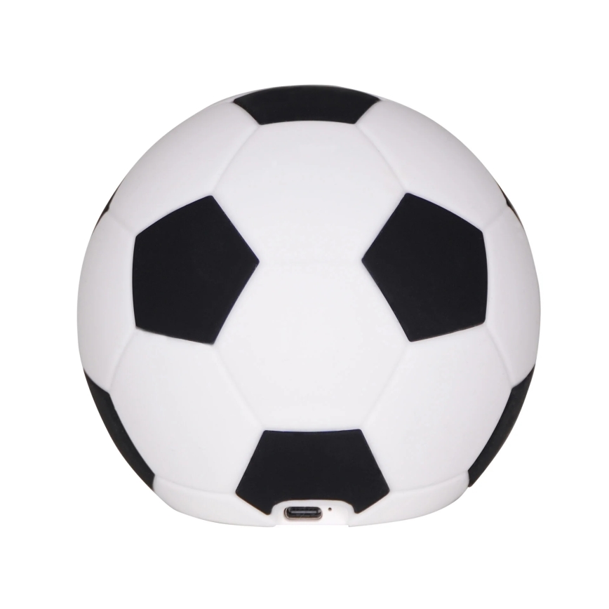 LED Zatemnitvena otroška svetilka na dotik FOOTBALL LED/2W/5V USB 1200 mAh bela/črna