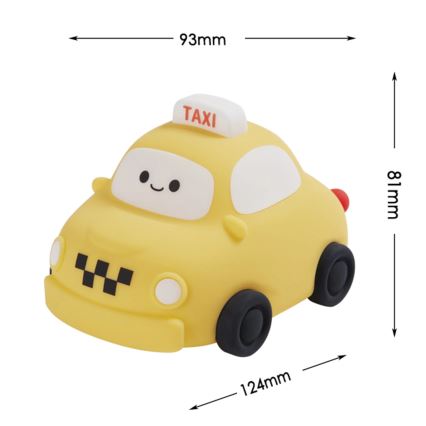 LED Zatemnitvena otroška svetilka na dotik TAXI LED/1W/5V USB 1200 mAh taxi rumena