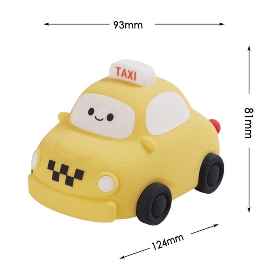 LED Zatemnitvena otroška svetilka na dotik TAXI LED/1W/5V USB 1200 mAh taxi rumena