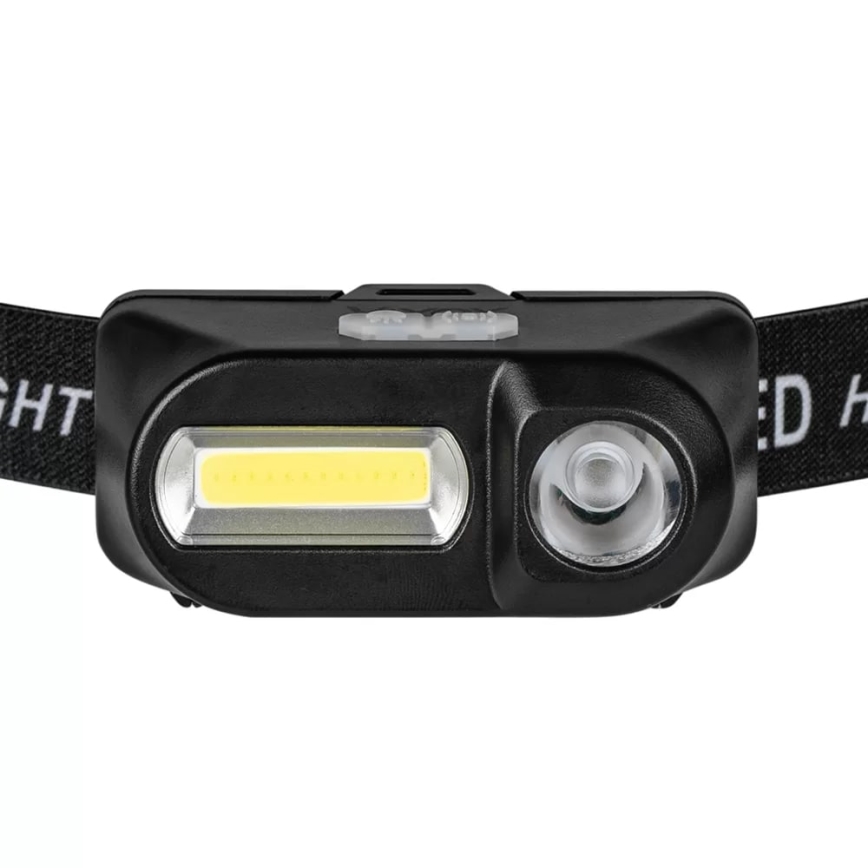 LED Zatemnitvena polnilna naglavna svetilka 2xLED/5V IP44 210 sijajni 2000 mAh