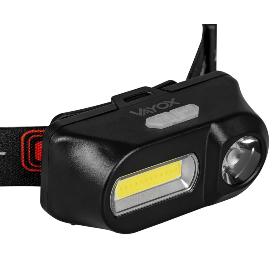 LED Zatemnitvena polnilna naglavna svetilka 2xLED/5V IP44 210 sijajni 2000 mAh