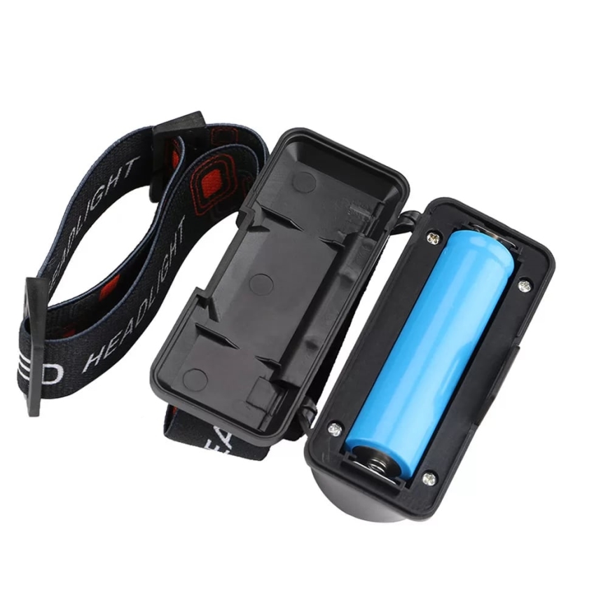 LED Zatemnitvena polnilna naglavna svetilka 2xLED/5V IP44 210 sijajni 2000 mAh