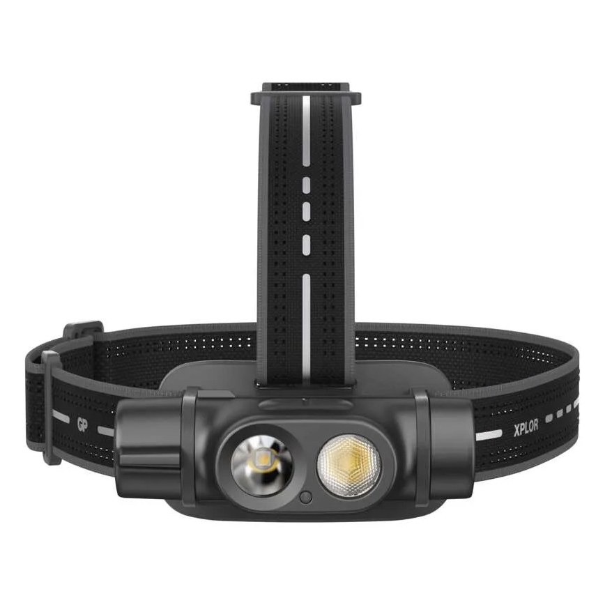 LED Zatemnitvena polnilna naglavna svetilka GP XPLOR PHR19 LED/1x18650/5V IPX8
