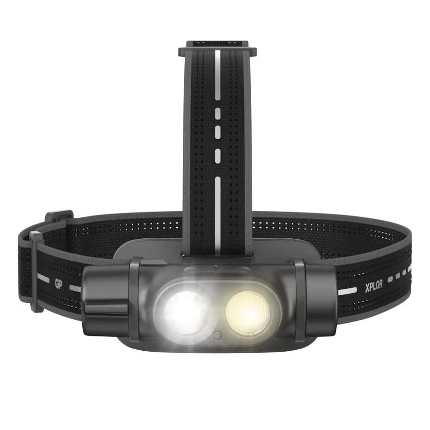 LED Zatemnitvena polnilna naglavna svetilka GP XPLOR PHR19 LED/1x18650/5V IPX8