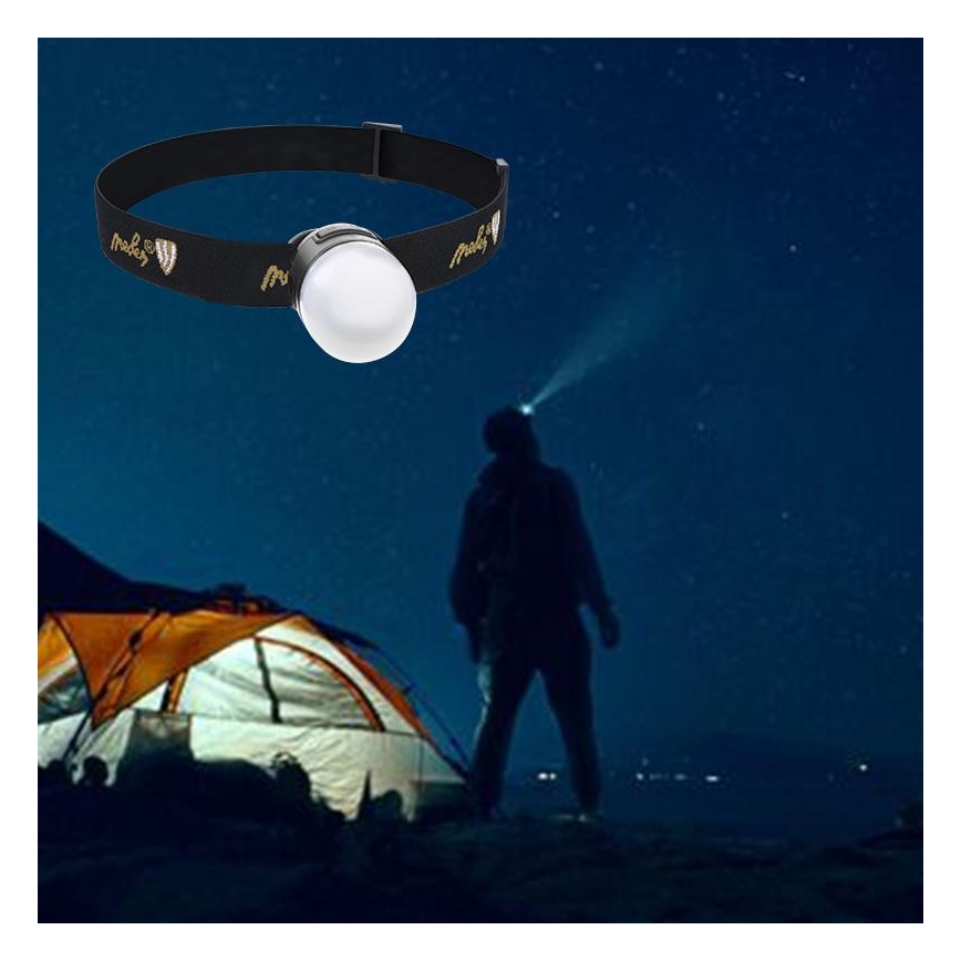 LED Zatemnitvena polnilna naglavna svetilka LED/8W/5V IP42 210 lm 800 mAh