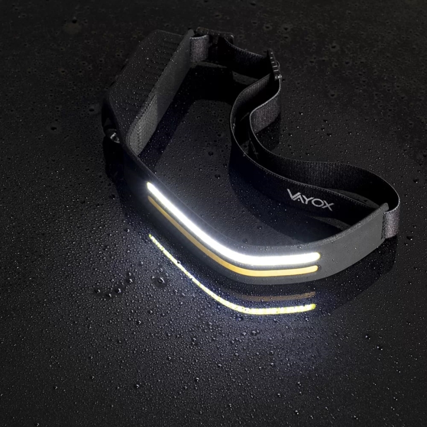 LED Zatemnitvena polnilna naglavna svetilka s senzorjem 3xLED/5V IP44 300 sijajni 1200 mAh