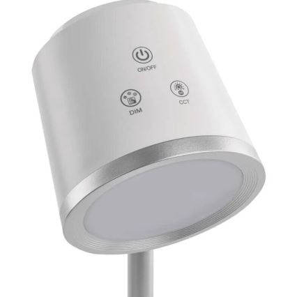 LED Zatemnitvena polnilna namizna svetilka 4v1 LED/6W/3,7V 3000K/4000K/6500K 1500mAh bela