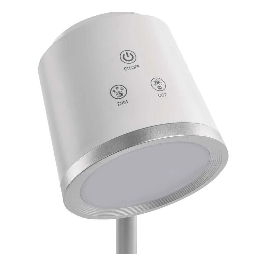 LED Zatemnitvena polnilna namizna svetilka 4v1 LED/6W/3,7V 3000K/4000K/6500K 1500mAh bela