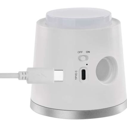 LED Zatemnitvena polnilna namizna svetilka 4v1 LED/6W/3,7V 3000K/4000K/6500K 1500mAh bela