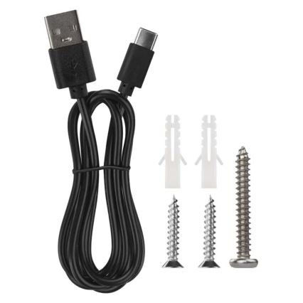 LED Zatemnitvena polnilna namizna svetilka 4v1 LED/6W/3,7V 3000K/4000K/6500K 1500mAh črna