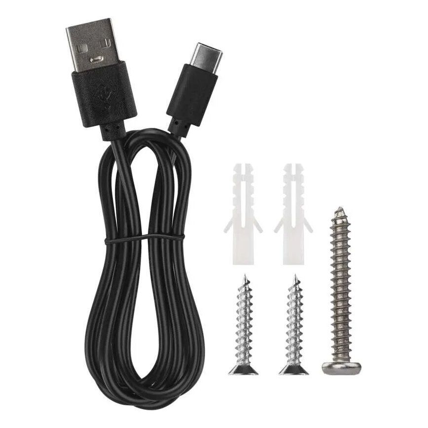 LED Zatemnitvena polnilna namizna svetilka 4v1 LED/6W/3,7V 3000K/4000K/6500K 1500mAh črna