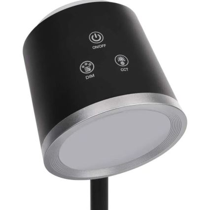 LED Zatemnitvena polnilna namizna svetilka 4v1 LED/6W/3,7V 3000K/4000K/6500K 1500mAh črna