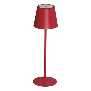 LED Zatemnitvena polnilna namizna svetilka INITA LED/1,2W/1800 mAh IP54 rdeča