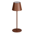 LED Zatemnitvena polnilna namizna svetilka INITA LED/1,2W/1800 mAh IP54 rjava