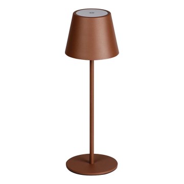 LED Zatemnitvena polnilna namizna svetilka INITA LED/1,2W/1800 mAh IP54 rjava