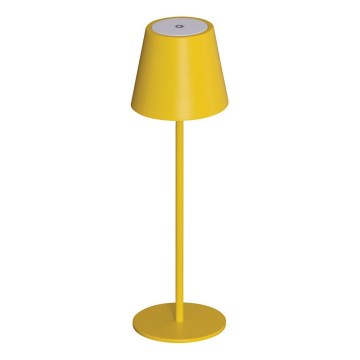 LED Zatemnitvena polnilna namizna svetilka INITA LED/1,2W/1800 mAh IP54 rumena