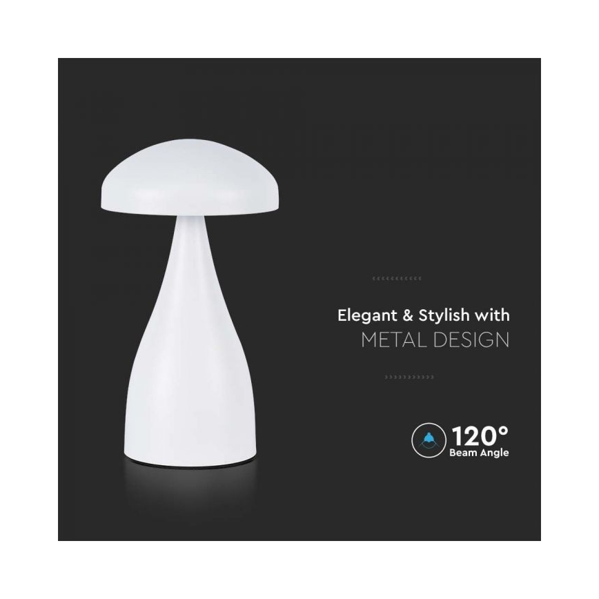 LED Zatemnitven rechargeable na dotik namizna svetilka LED/1W/5V 3000-6000K 1800 mAh bela