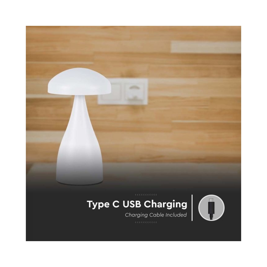 LED Zatemnitven rechargeable na dotik namizna svetilka LED/1W/5V 3000-6000K 1800 mAh bela