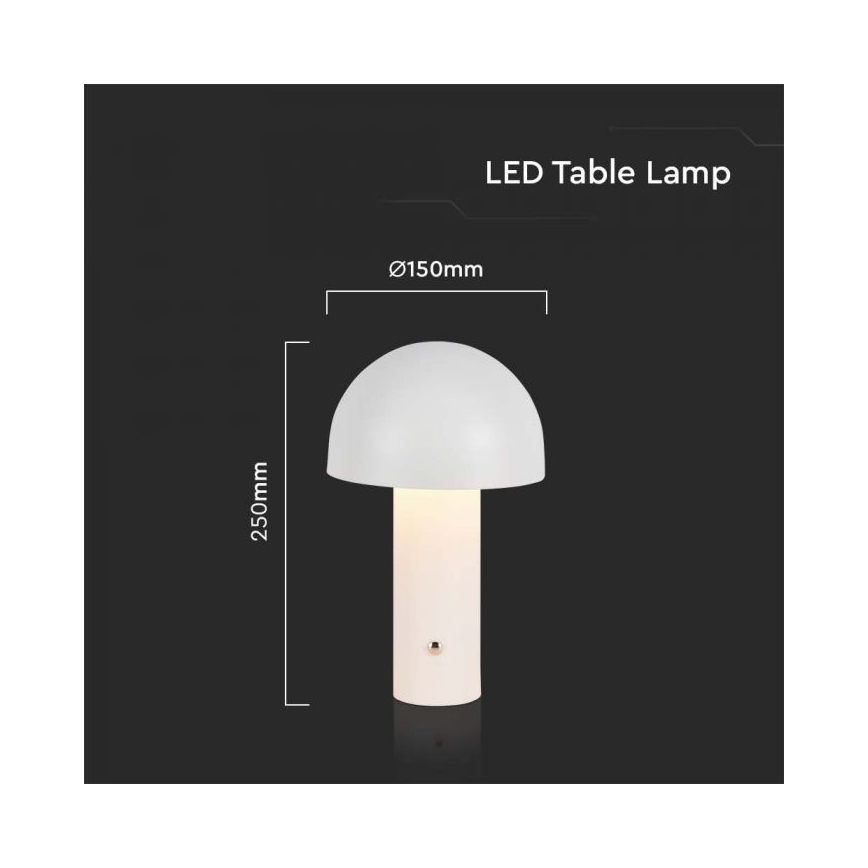 LED Zatemnitven rechargeable na dotik namizna svetilka LED/1W/5V 3000-6000K 1800 mAh bela