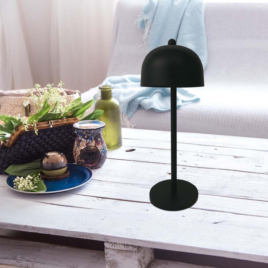 LED Zatemnitvena polnilna namizna svetilka na dotik LED/1W/5V 3000-6000K 1800 mAh črna