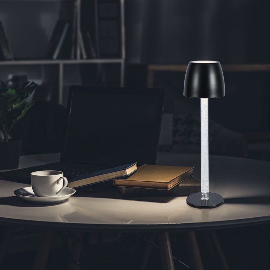 LED Zatemnitvena polnilna namizna svetilka na dotik LED/3W/5V 3000K 1800 mAh bela