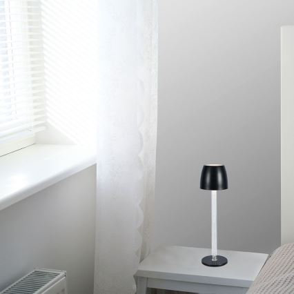 LED Zatemnitvena polnilna namizna svetilka na dotik LED/3W/5V 3000K 1800 mAh bela