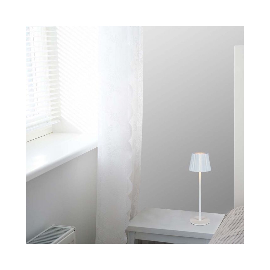 LED Zatemnitvena polnilna namizna svetilka na dotik LED/4W/5V 3000-6000K 1800 mAh bela