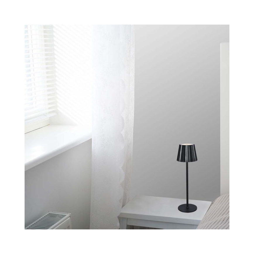 LED Zatemnitvena polnilna namizna svetilka na dotik LED/4W/5V 3000-6000K 1800 mAh črna