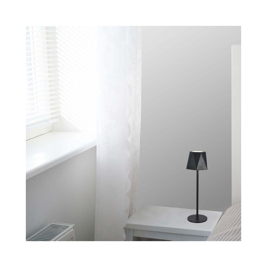 LED Zatemnitvena polnilna namizna svetilka na dotik LED/4W/5V 3000-6000K 1800 mAh črna