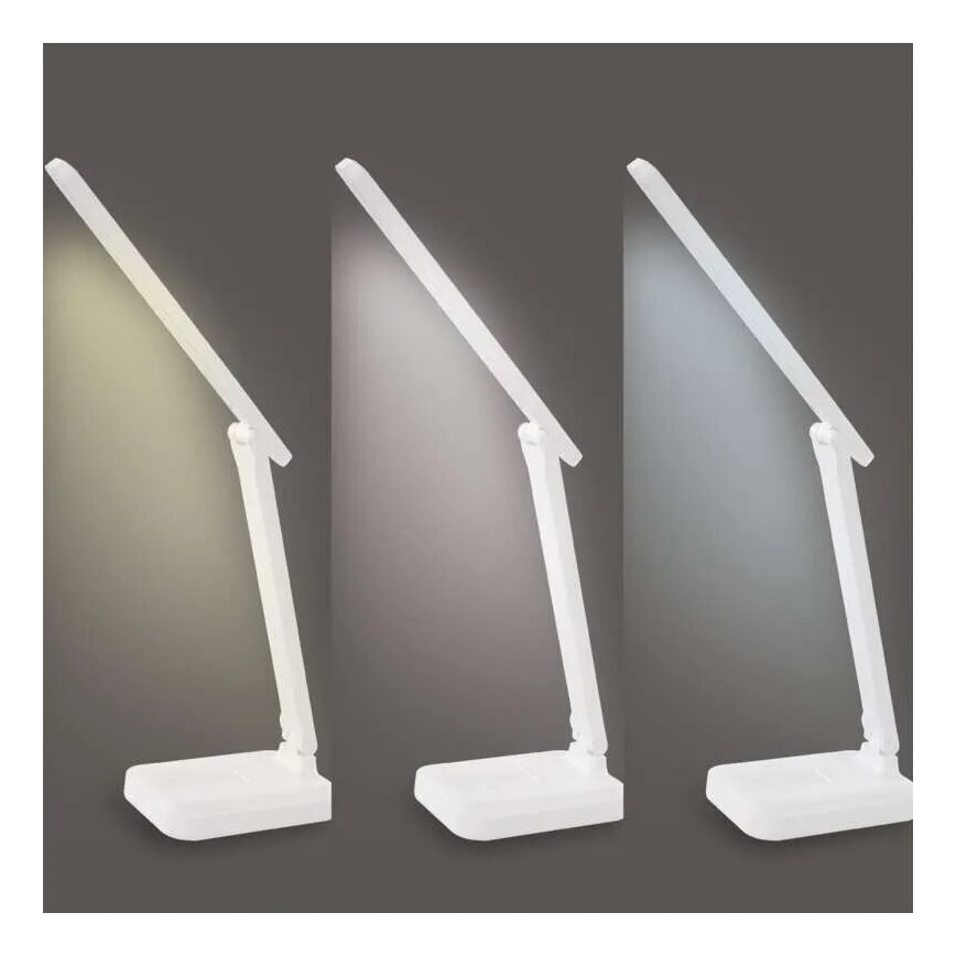 LED Zatemnitvena polnilna namizna svetilka LED/5W/3,7V 3000K/4000K/6500K 800mAh bela