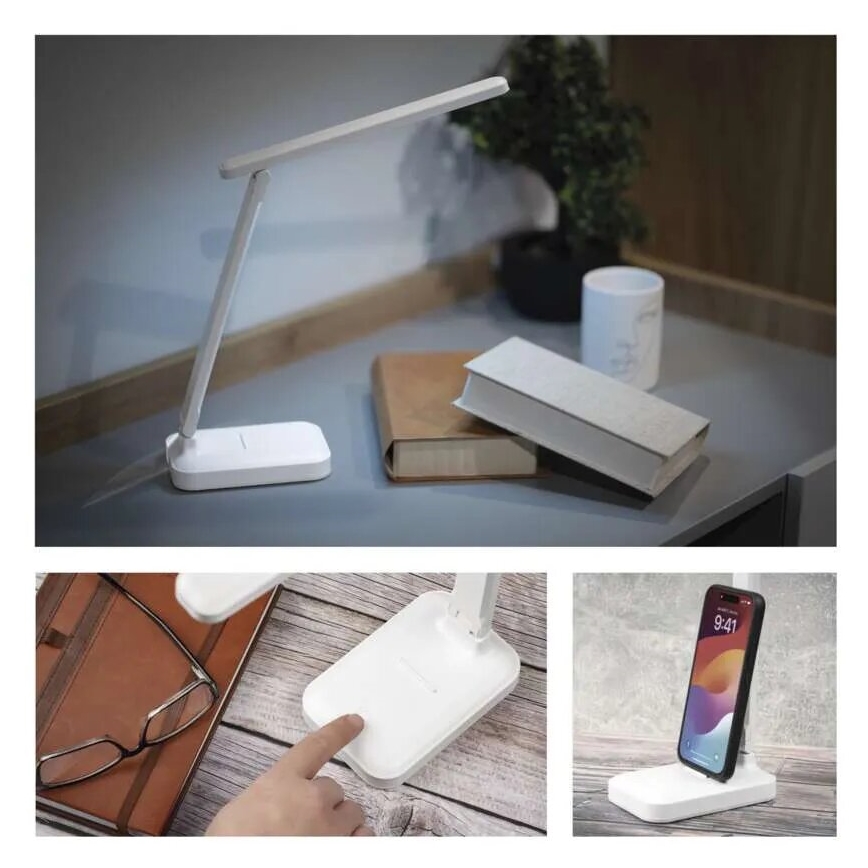 LED Zatemnitvena polnilna namizna svetilka LED/5W/3,7V 3000K/4000K/6500K 800mAh bela