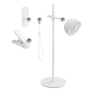 LED Zatemnitvena polnilna namizna svetilka magnetna 4v1 LED/4,2W/3,7V 4000K 1200mAh bela