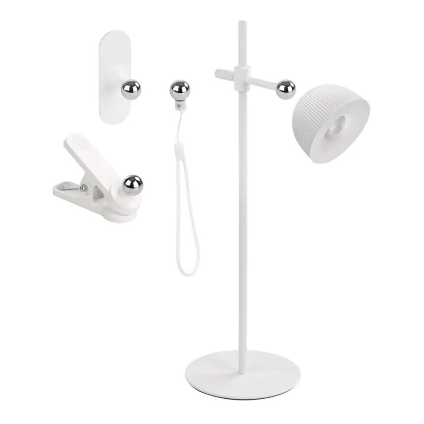 LED Zatemnitvena polnilna namizna svetilka magnetna 4v1 LED/4,2W/3,7V 4000K 1200mAh bela