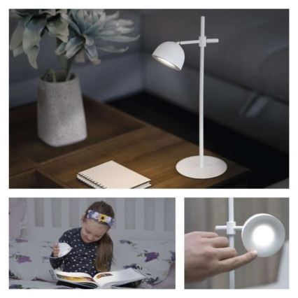 LED Zatemnitvena polnilna namizna svetilka magnetna 4v1 LED/4,2W/3,7V 4000K 1200mAh bela