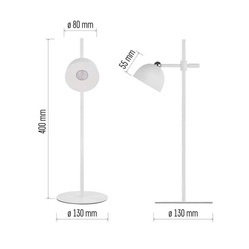 LED Zatemnitvena polnilna namizna svetilka magnetna 4v1 LED/4,2W/3,7V 4000K 1200mAh bela