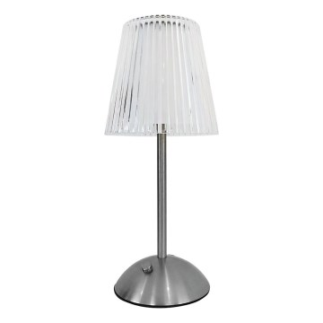 LED Zatemnitvena polnilna namizna svetilka na dotik ELBA LED/1,6W/800 mAh mat krom/prozorna
