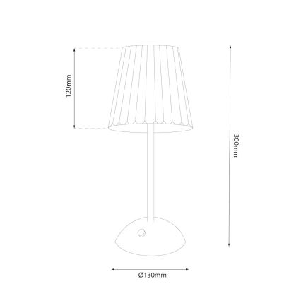 LED Zatemnitvena polnilna namizna svetilka na dotik ELBA LED/1,6W/800 mAh mat krom/prozorna