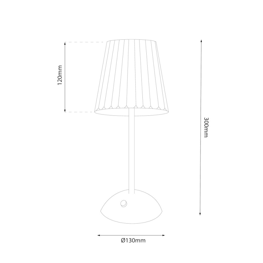 LED Zatemnitvena polnilna namizna svetilka na dotik ELBA LED/1,6W/800 mAh mat krom/prozorna
