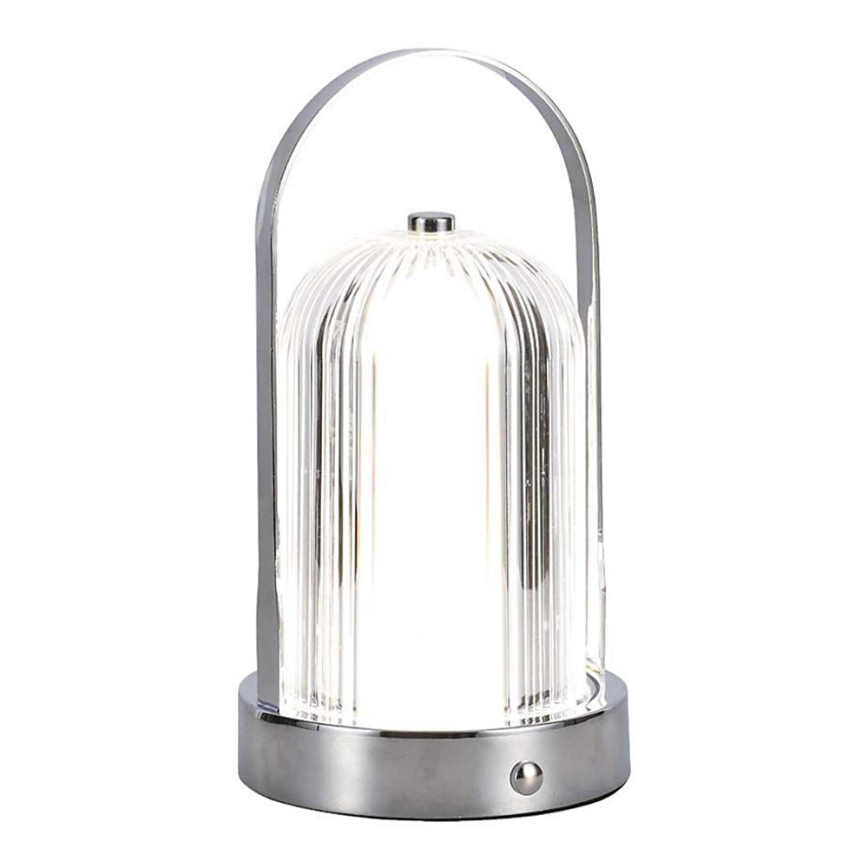 LED Zatemnitvena polnilna namizna svetilka na dotik LED/1W/5V 3000-6000K 1800 mAh mat krom
