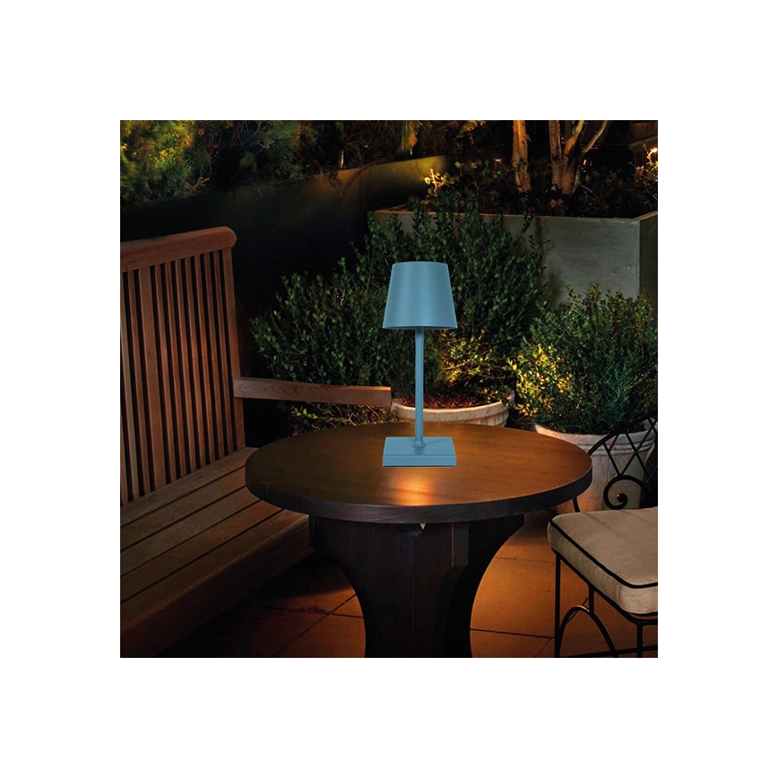 LED Zatemnitvena polnilna namizna svetilka na dotik LED/3,5W/5V 5200mAh modra
